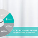 Exclusive Home Cabana Solid Indoor/Outdoor Light Filtering Hook-and-Loop Tab Top Curtain Panel Pair, 54"x63", White