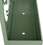 Oakland Living 6 ft. X 4 ft. Green Freestanding Metal Privacy Screen Room Divider with Flower Box