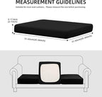 Cushion Covers, Stretch Patio Set, 4 to 14 Pieces, Black