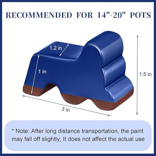 12 Pcs Resin Pot Feet for Outdoor Planters 3 Inch – Royal Blue