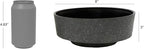 The HC Companies 8 Inch Round Plastic Succulent Capri Bowl 8"x8"x3" in Artisan Taupe with Copper Bottom Color