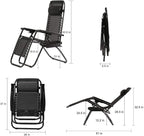 FDW Zero Gravity Lawn Lounge Chairs Set of 2 with Pillow and Cup Holder - Adjustable Reclining Folding Outdoor Chairs for Deck, Beach, Yard