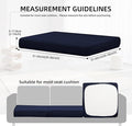 Cushion Covers 8 Pack Navy Blue Stretch Fit for Patio Furniture
