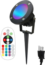 TOVEENEN 25W Color LED Outdoor Landscape Spotlight - Waterproof RGB Spot Lights for Yard Tree House Halloween Christmas, Dual Mode, 120V 25W