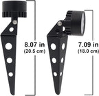 Solar Outdoor Spotlight Legacy 50X 4PK, Garden Landscape Yard Pathway Light, IP65 Waterproof, Warm White LED, Black Finish