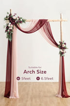 Artificial Flowers Wedding Arch Kit, Blush and Marsala, 4 Piece Set