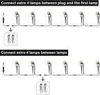 2 Pack Extension Lights Each with 3M/9.84ft Cables for Warm White Landscape Lights, No Plug/Adapter