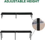 Metal Plant Stand, Rust-proof Aluminum Flower Pot Stand, Heavy Duty Planter Display Shelving for Patio Balcony Garden Living Room Decorative (Black, 47.2 Inch)