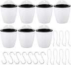 Homend 7 Pack Self Watering Hanging Planters, L Size, Suitable for Indoor or Outdoor Use, Durable and Great for Gifting