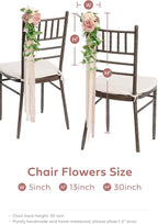 Artificial Aisle Pew Flowers, 8 Pack, Dusty Rose and Cream, Silk and Foam