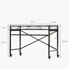Zhongma Sturdy Metal Plant Stand with Wheels, 36.6 x 16 x 26.2 in High, Heavy Duty Succulent Shelf for Home Indoor and Outdoor, 220 LBS Capacity & Heavy Duty Construction