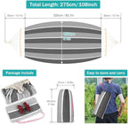 MOSFiATA Camping Hammock 550lb Upgraded Thickened 320G Durable Canvas Fabric Hammocks with Anti Roll Balance Beam and Sturdy Metal Knot for Camping, Patio, Backyard, Outdoor（Grey）