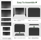 36" Metal Planter Box, Large Rectangular Window Box with Drainage Holes & Rust-Proof Coating, Modern Outdoor/Indoor Flower Box for Balcony, Patio & Herbs, Black
