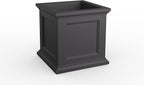 Mayne Fairfield 24-Inch Self Watering Square Planter Box, Weather-Resistant and Durable, Ideal for Indoor and Outdoor Use, Perfect for Patio, Porch, or Entryway