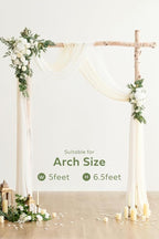 Artificial Wedding Arch Flowers, 4-Piece Silk Floral Set in White & Sage