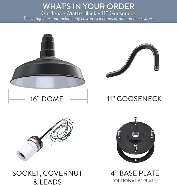 Outdoor Wall Light, 16-Inch Farmhouse Barn Sconce in Matte Black