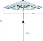 Best Choice Products 10ft Solar Polyester LED Lighted Patio Umbrella w/Tilt Adjustment and UV-Resistant Fabric