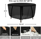 Patio Furniture Covers, Heavy Duty Round Patio Table Cover Outdoor Dining & - Image 5
