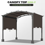 85'' x 208'' Universal Pergola Replacement Cover for Doubleton Steel Pergola L-PG080PST, Waterproof Sunshade Canopy Top for Patio Gazebo, Deck, Porch, Yard, Outdoor Cover Only (Brown)