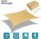 KANAGAWA 9'X10' Sand Custom Size Sun Shade Sail Rectangle UV Block Canopy Cover for Patio Backyard Lawn Garden Outdoor (Customized Available)