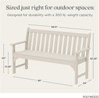 POLYWOOD Vineyard 60-Inch Bench, Sand