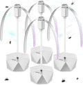 Fly Fans for Tables, Fly Repellent Fan Outdoor Indoor Keep Flies Away, Repellent Fans for Tables with Holographic Blades for Picnic, Party, Restaurant, Kitchen, and BBQ, 4 Pack Silver