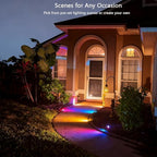 Smart Landscape Spotlights, Low Voltage IP67 Waterproof Outdoor Spot Lights Compatible with APP/Remote Control Color Changing Lights for Yard Garden Pathway Lawn Tree Festival 6 Pack