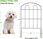 20 Pack Decorative Garden Fence Outdoor - 24in H x 22ft L Rust-Proof Coated - Image 2
