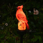 Cardinal Garden Decor Red Bird Figurine Memorial Solar Light Outdoor Stake Patio Yard Art Lawn Ornament Porch Christmas Decorations Outside Statue Gift for Mom Grandma Women Mother