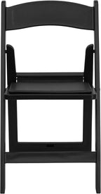 Flash Furniture Hercules Series Folding Chairs for Weddings and Formal Events, Stackable Commercial Event Seats with 1,000-lb. Static Weight Capacity, Set of 4, Black