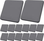Grey Stretch Outdoor Cushion Covers, 14 Pack, Polyester Spandex Blend