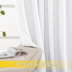 NICETOWN White Sliding Door Curtain for Bedroom, Grommet Thermal Insulated Extra Wide Solid Blackout Window Curtain & Drape for Patio Door/Living Room (1 Panel, Pure White, W80 x L90)