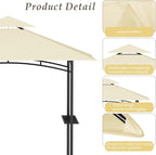 Grill Gazebo Replacement Top, 5 * 8 Outdoor BBQ Top Cover, Double Layer BBQ Gazebo Top Canopy for Model #L-GG001PST-F(Beige)