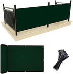 UPGRADE Privacy Screen 3' x 10' Fence Commercial Shade Cover with Brass Grommets Heavy Duty Perfect for Outdoor Back Yard, Dark Green, Customizable