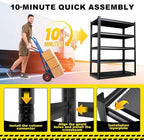 Set of 3 Garage Shelving-2050 lbs 5 Tier Storage Shelves,Adjustable Heavy Duty Metal Shelving Unit and Storage Large Rack,Utility Steel Shelf for Warehouse Industrial Pantry Basement 71"x46"x20"