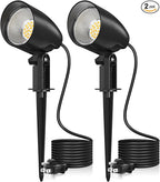 20W Outdoor LED Landscape Lighting Spot Lights Outdoor 1880LM IP66 Waterproof Landscape Lights for Pathway Patio Yard Lawn Decorative 120V US 3-Plug 2 Packs