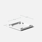 Veradek Nobleton Indoor/Outdoor Wide Square Planter (White, 22 inch - 2 Pack with 2 Saucer Trays)
