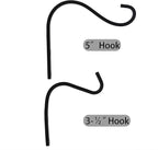 Cast Iron Plant Hooks for Hanging Baskets Indoor, Heavy Duty Plant Hangers Outdoor, Rustic Planter Hook Hanging Lanterns Bird Feeders, 4 Inch (4 Pack)