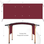 17x6.8 Ft Universal Pergola Replacement Canopy, Outdoor Canopy Shade Cover(Cover Only) (Red)