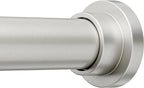 Amazon Basics No Drill Adjustable Indoor Outdoor Tension Curtain Rod, 54-90" Length, Nickel