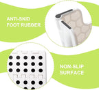 Delxo 9 Inch Folding Step Stool for Kids and Adults,15-Inch Extra Wide Height Large Platform Heavy Duty Stepping Stool More Safe and Comfortable Non Slip Foldable Step Stool White