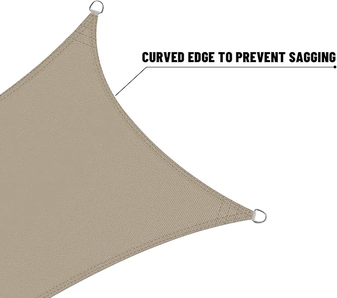 LOVE STORY Rectangle 6'x9' Waterproof Sun Shade Sail Canopy UV Block for Outdoor Patio Backyard Carport,Taupe(We Make Custom Size)