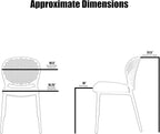 2xhome Patio Dining Chair | Modern Stackable Outdoor Pool Side Chair | Weather Resistant Plastic for Yard, Porch, Balcony, Kitchen, Gray, Single, Set of 1