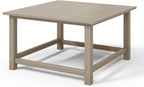 WestinTrends Malibu Low Outdoor HDPE Square Patio Coffee Table, Weathered Wood - Image 9