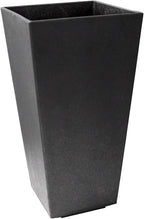Tierra Verde 2-Pack Indoor & Outdoor Self-Watering Square Planters, Medium, Sonata, Black - Planter Containers for Plants and Flowers - Gardening and Landscaping Accessories