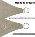 LOVE STORY Rectangle 7'x8' Waterproof Sun Shade Sail Canopy UV Block for Outdoor Patio Backyard Carport,Taupe(We Make Custom Size)