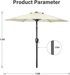 Simple Deluxe 9' Patio Umbrella Outdoor Table Market Yard Umbrella with Push Button Tilt/Crank