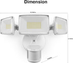 Onforu 100W LED Motion Sensor Outdoor Lights, Dusk to Dawn Flood Light Outdoor Motion Sensor, Hardwired Security Lights Floodlights Outside 11000LM 6500K Daylight IP65 Waterproof (White)