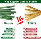 2Feet 24inch Garden Stakes Sturdy Plant Sticks Support Tomato Stakes for Vegetable,Pack of 20