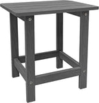 Outdoor Side Table, HDPS Single Adirondack Side Table Weather Resistant, Table for Adirondack Chair, Outside End Table for Patio, Pool, Deck, Porch, Outdoor or Indoor Use, Grey